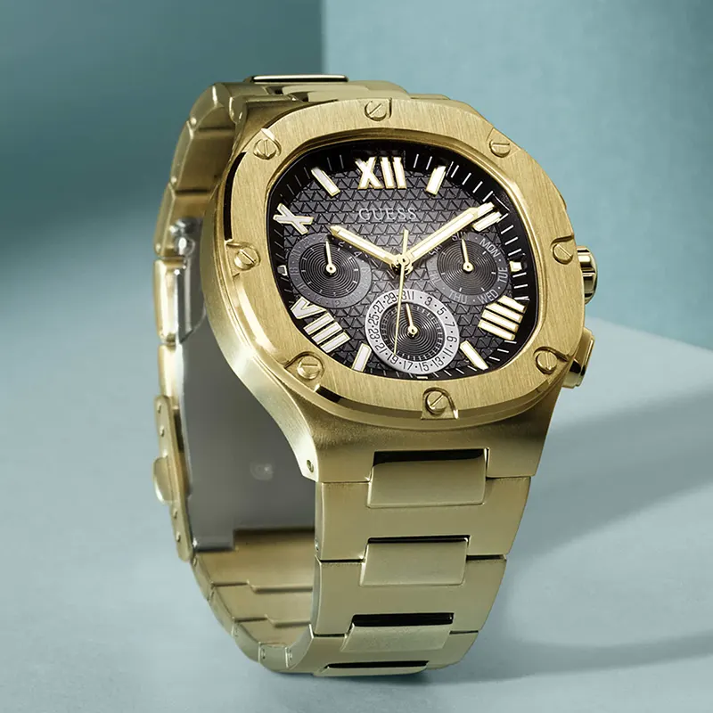 Guess Headline Multifunction Gold-tone Men’s Watch- GW0572G2